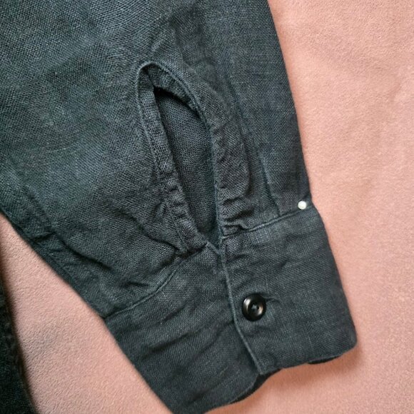 Mate the Label Organic Linen Oversized Button Down Black M - Picture 8 of 11